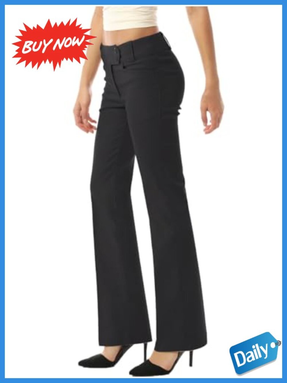 Women's Stretch Bootcut Dress Pants with Pockets Work Trousers